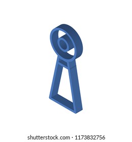 Keyhole shape isometric left top view 3D icon