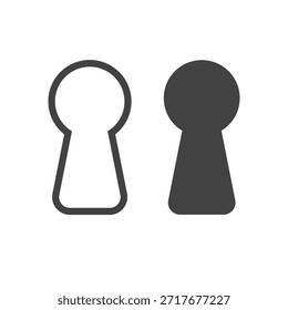 Keyhole shape outline icon transparent vector isolated