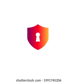keyhole shield icon. Vector illustration for graphic design, Web, UI, app.