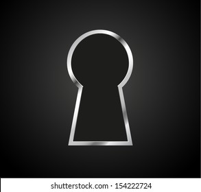 keyhole silhouette, vector illustration background 