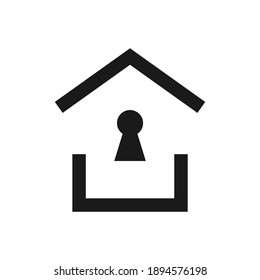Keyhole. Simple flat icon. Vector illustration.