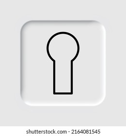 Icône simple du clavier, image vectorielle. Design plat. Conception du neumorphisme.ai