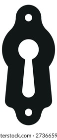 Keyhole symbol. Black lock icon. Access sign