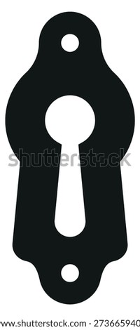 Keyhole symbol. Black lock icon. Access sign