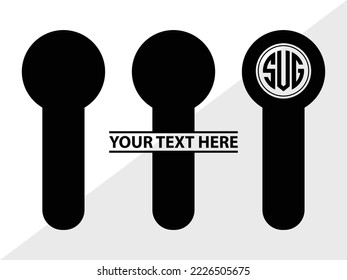 Keyhole Symbol Monogram Printable Vector Illustration