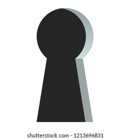 keyhole vector flat design icon isolated on white background