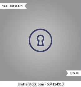 Keyhole vector icon, illustration symbol