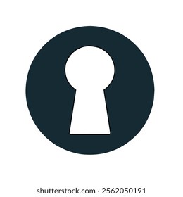 Keyhole vector icon isolated on white background.