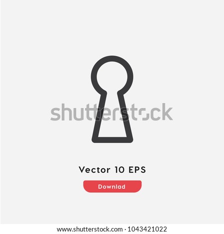 Keyhole vector icon. Key symbol. Linear style sign for mobile concept and web design. keyhole symbol logo illustration. vector graphics - Vector.
