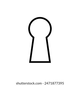 Keyhole vector icon. Lock illustration sign. Key symbol or logo.