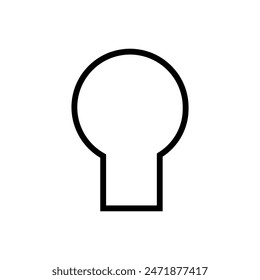 Keyhole vector icon. Lock illustration sign. Key symbol or logo.
