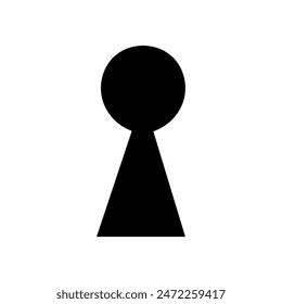 Keyhole vector icon. Lock illustration sign. Key symbol or logo.