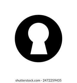 Keyhole vector icon. Lock illustration sign. Key symbol or logo.