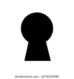 Keyhole vector icon. Lock illustration sign. Key symbol or logo.