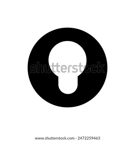 Keyhole vector icon. Lock illustration sign. Key symbol or logo.