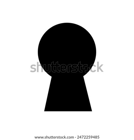 Keyhole vector icon. Lock illustration sign. Key symbol or logo.