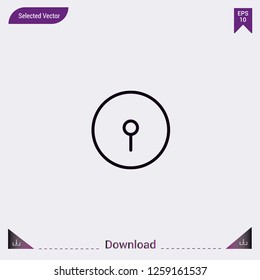 Keyhole vector icon. Modern, simple, isolated, flat best quality icon for web site designs or mobile apps. Vector illustration eps10.