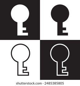 Keyhole vector icon set. Lock illustration sign collection. Key symbol or logo.  isolated on white and black background. EPS 10