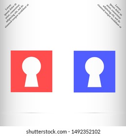 keyhole vector icons , Lorem ipsum flat design