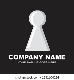 keyhole vector illustration on black background, perfect for logos, businesses, brands, presentations, etc.
