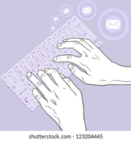 Keying on Keyboard - Hand Gesture for  Desktop, Laptop, Tablet