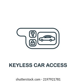 Keyless Car Access icon. Line simple line Car Service icon for templates, web design and infographics