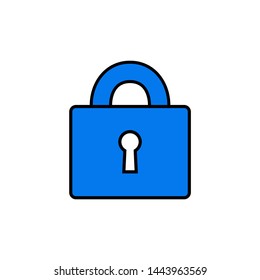 keylock icon color illustration vector