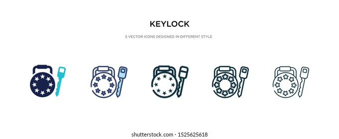 keylock icon in different style vector illustration. two colored and black keylock vector icons designed in filled, outline, line and stroke style can be used for web, mobile, ui