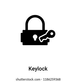 Keylock icon vector isolated on white background, logo concept of Keylock sign on transparent background, filled black symbol