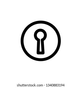 Keylock icon vector isolated on white background, logo concept of Keylock sign on transparent background, filled black symbol