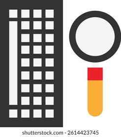 Keylogger Hacker Search Icon Vector Flat Illustration