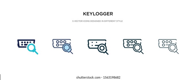 keylogger icon in different style vector illustration. two colored and black keylogger vector icons designed in filled, outline, line and stroke style can be used for web, mobile, ui