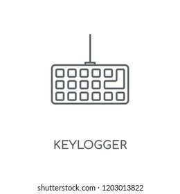 Keylogger linear icon. Keylogger concept stroke symbol design. Thin graphic elements vector illustration, outline pattern on a white background, eps 10.