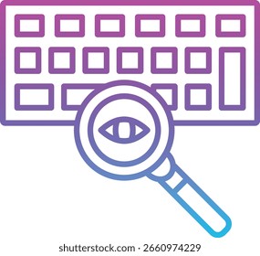 Ícone de vetor do keylogger. Pode ser usado para impressão, aplicativos móveis e da Web.