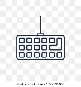 Keylogger vector outline icon isolated on transparent background, high quality linear Keylogger transparency concept can be used web and mobile