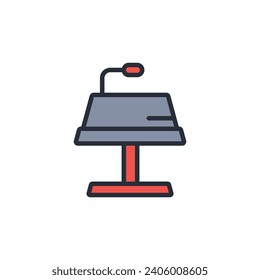 keynote icon. vector.Editable stroke.linear style sign for use web design,logo.Symbol illustration.