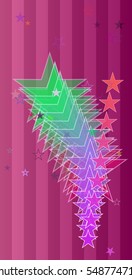 keynote at impartial brush, shiny stars vector background among clash
