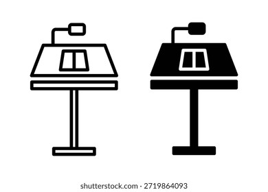 Keynote Presentation Icon Vector set for Business Meetings, Conferences, Slideshows, Public Speaking, Training Sessions, and Professional Pitch Design Projects.