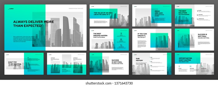 Keynote presentation templates set. Use for modern powerpoint template background, brochure design, website slider, landing page, annual report, company profile.