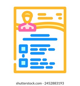 keynote speaker color icon vector. keynote speaker sign. isolated symbol illustration