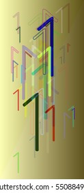 keynote of symbolic 1 Number vector background, graphic kit in texture