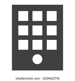 Keypad entry. Digital keypad vector icon. Keyboard