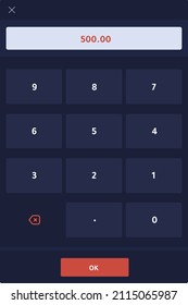 Keypad Entry Numbers Dark Mode