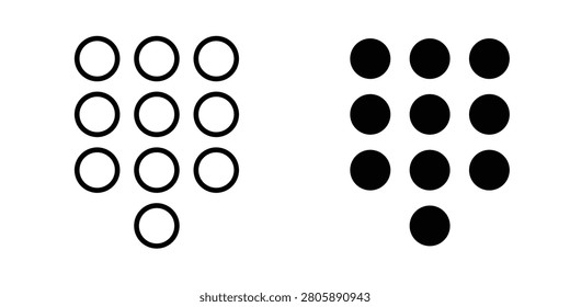 Keypad icon for design projects and web UI.