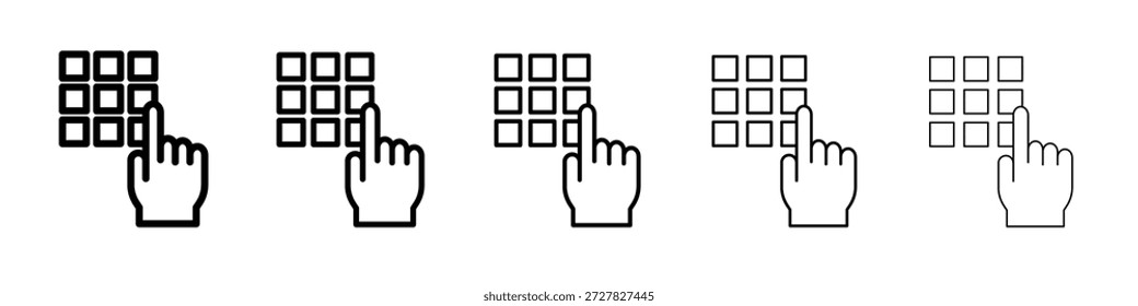 Icono de teclado para Diseños gráficos. Diseño de Vector de iconos