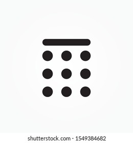 Keypad Icon isolated on white background. Dial pad icon. Numeric keypad. Phone call