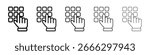 Keypad icon logo in stroke lines collection
