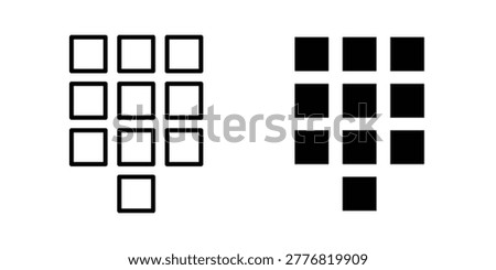 Keypad icon Outline Style. Vector Illustration in flat For Graphic Design