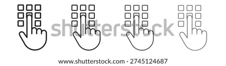Keypad icon outline vector. outline icons collection.
