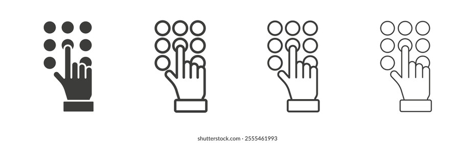 Keypad icon pack. vector illustration